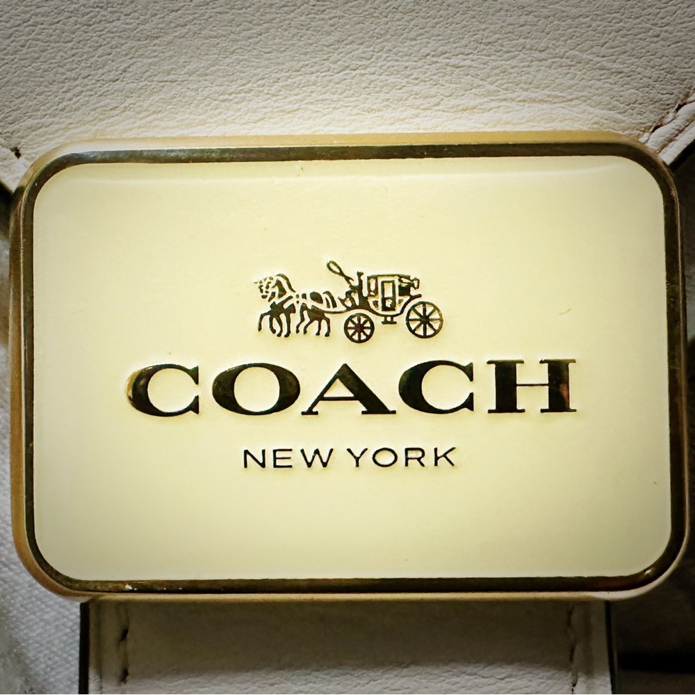 Coach Tan and Cream Women's Satchel - Picture 4 of 17